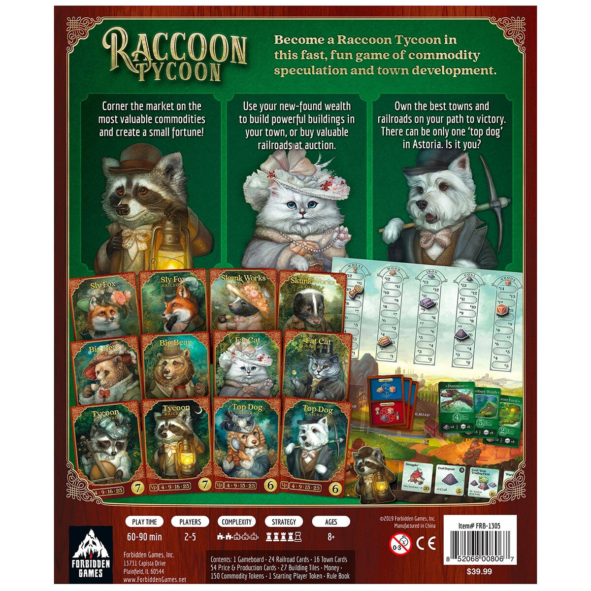 Forbidden Games Raccoon Tycoon Board Game - Strategic Trading Fun for All Ages
