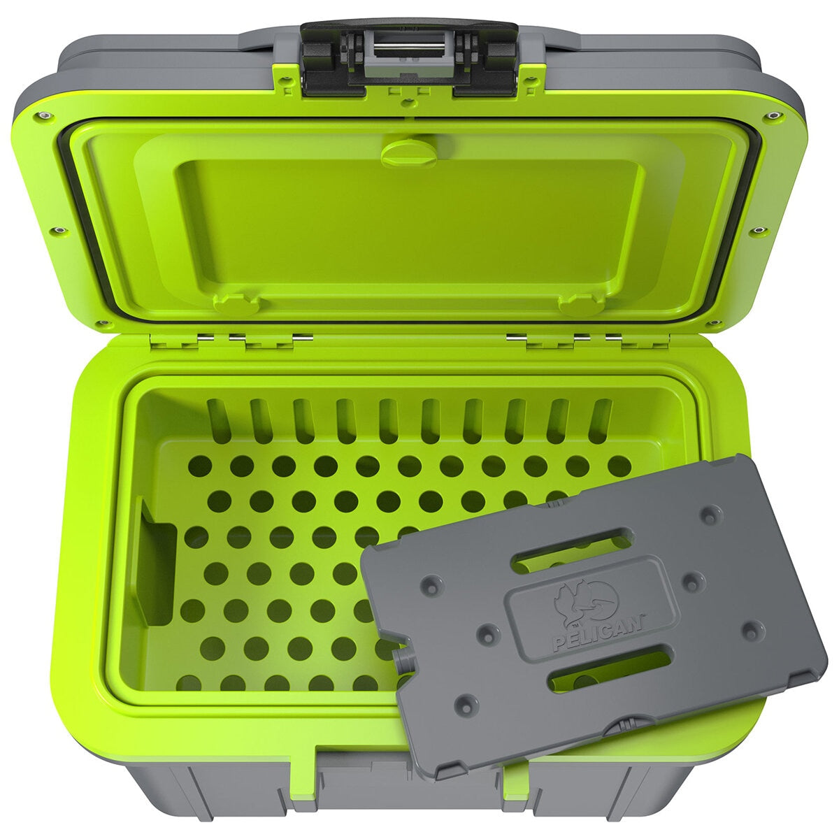 Pelican 7.57L Personal Cooler Grey/Green with Removable Ice Pack & Inner Tray - SuperSaverAU - view 8