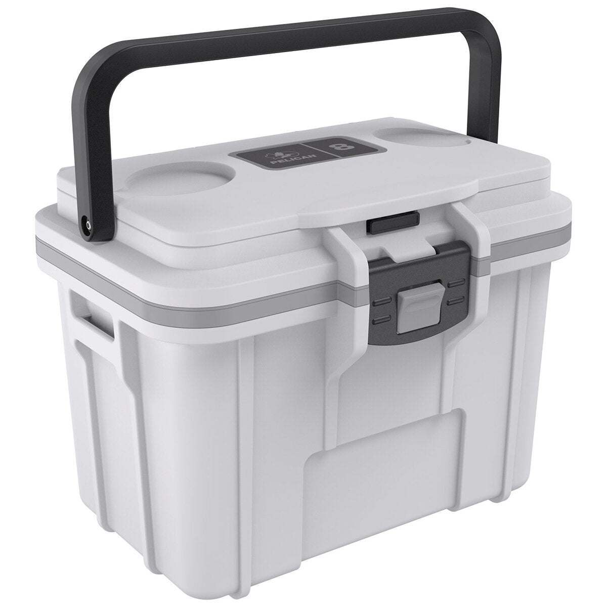 Pelican 7.57L Personal Cooler White/Grey with Removable Ice Pack & Inner Tray - SuperSaverAU - view 2