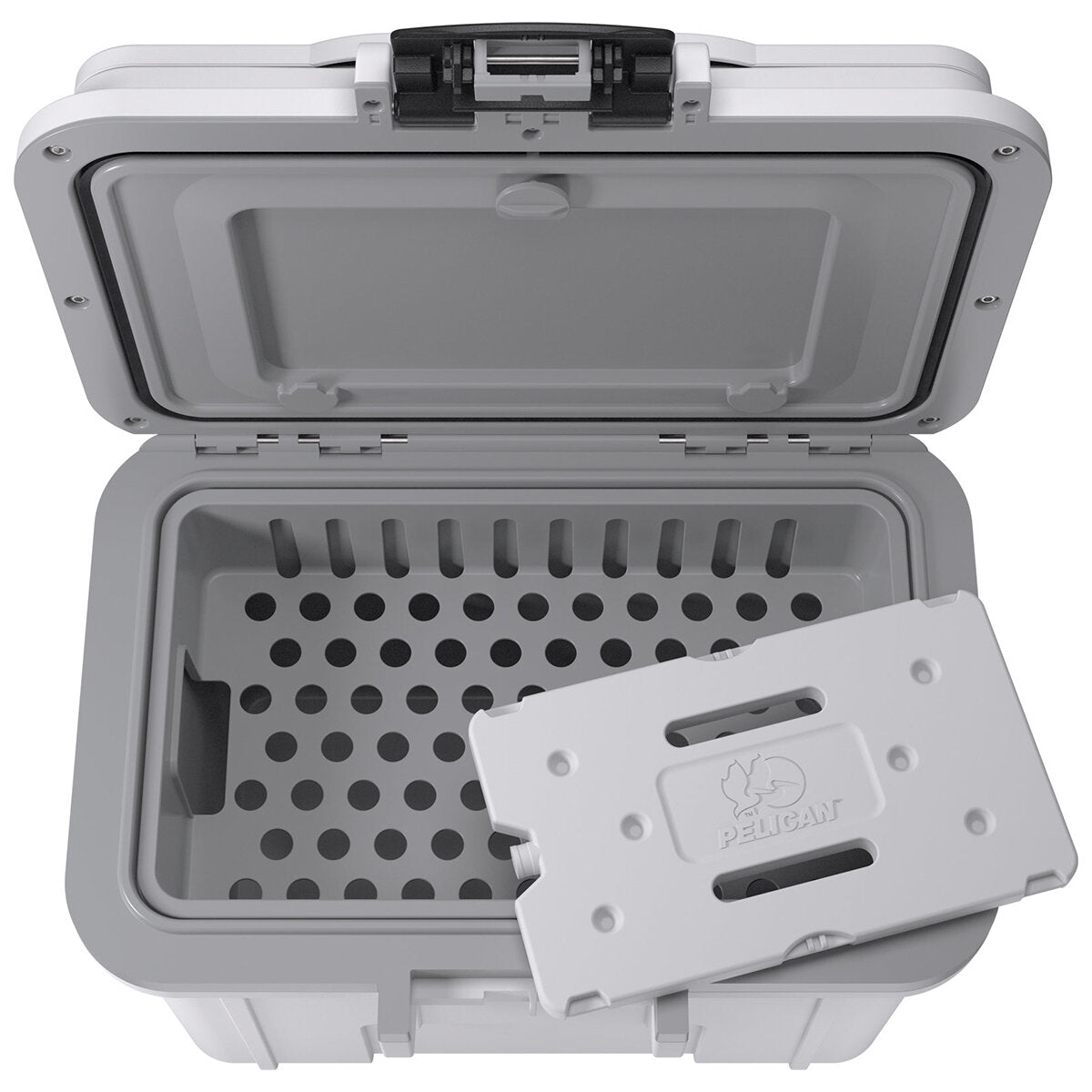 Pelican 7.57L Personal Cooler White/Grey with Removable Ice Pack & Inner Tray - SuperSaverAU - view 7