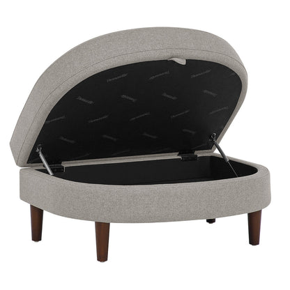 Thomasville Fabric Accent Chair with Storage Ottoman