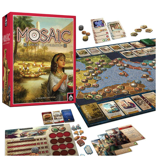 Forbidden Games Mosaic A Story Of Civilisation Board Game - Glenn Drover - Ages 14+ - 2-6 Players - Strategy Game - #2 at Essen Spiel '22