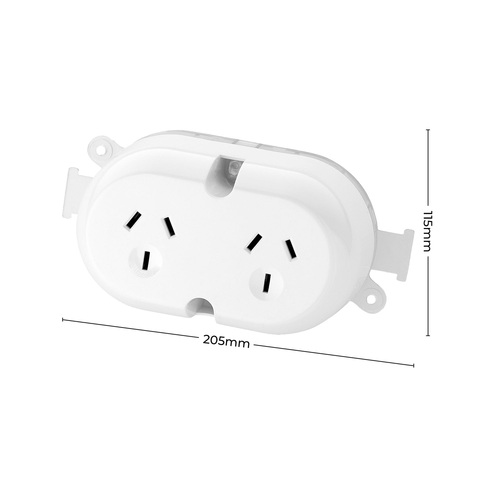DETA 10A Double Outlet Plug Base 250V 6232B