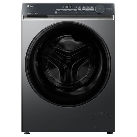 Haier 9.5kg Front Load Washing Machine - Dark Grey, Ultra Speed Wash, Steam Refresh - HWFS95NB1