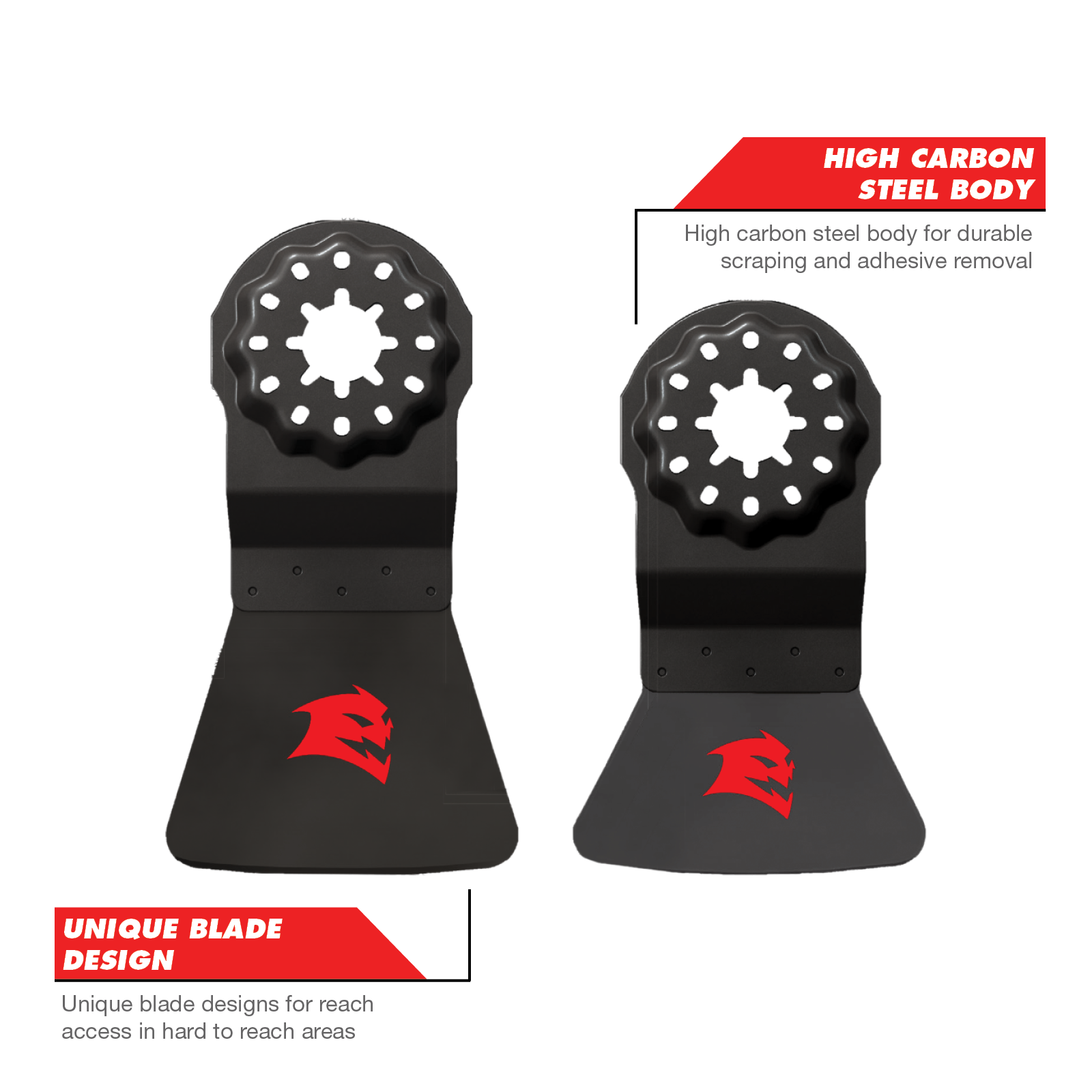 Diablo Starlock High Carbon Steel Multi-Tool Scraper Set for Adhesive Removal - 2 Pack 2608F02274