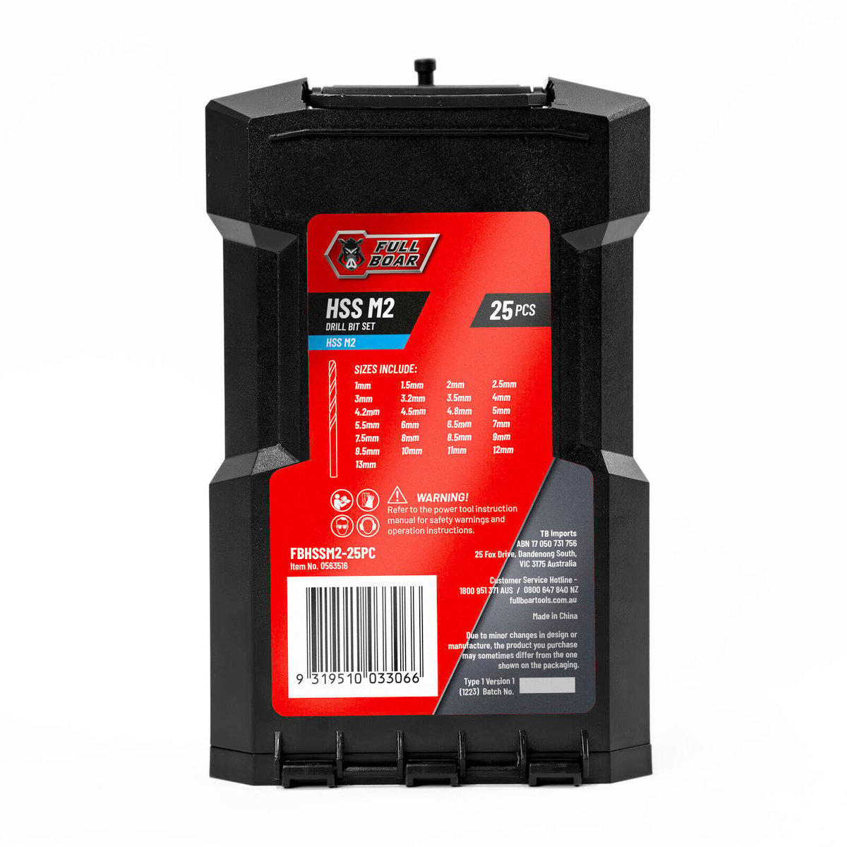 Full Boar 25 Piece HSS M2 Drill Bit Set - 135-Degree Split Point - Durable - SuperSaverAU - view 4