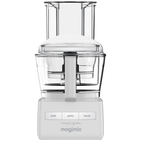 Magimix 3200XL Food Processor - 650W Motor, Three Bowls, Sabatier Stainless Steel Blades, White - 18370AU