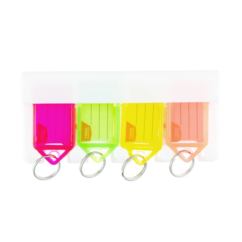Taskmaster Fluoro Assorted Key Tag Organiser - 4 Pack