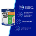 Selleys 3.2kg Kwik Grip Gel Vertical Contact Adhesive - Solvent-Based, Non-Run