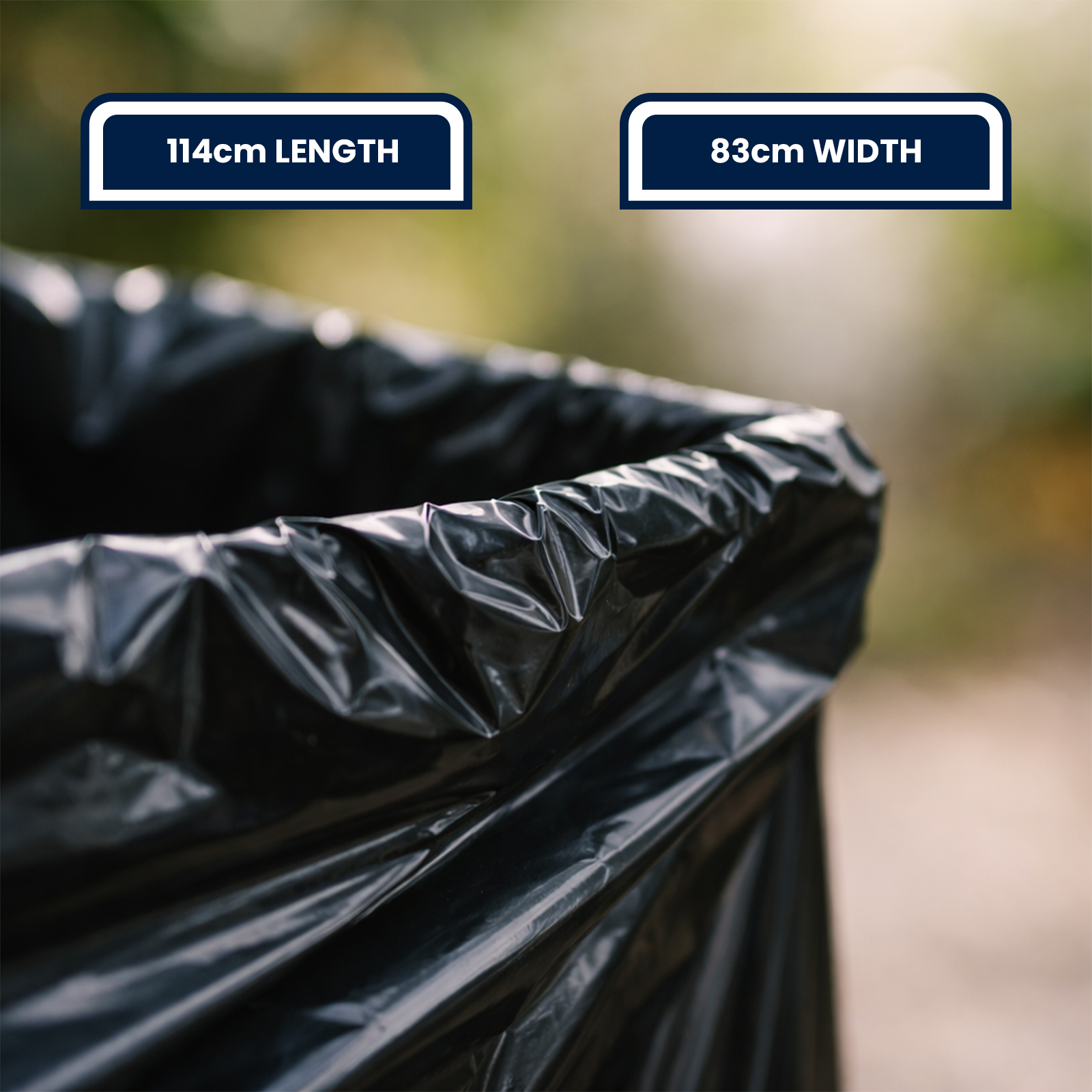 Grunt 158L Trade Cleanup Rubbish Bags 1140 x 830mm Black 24 Pack