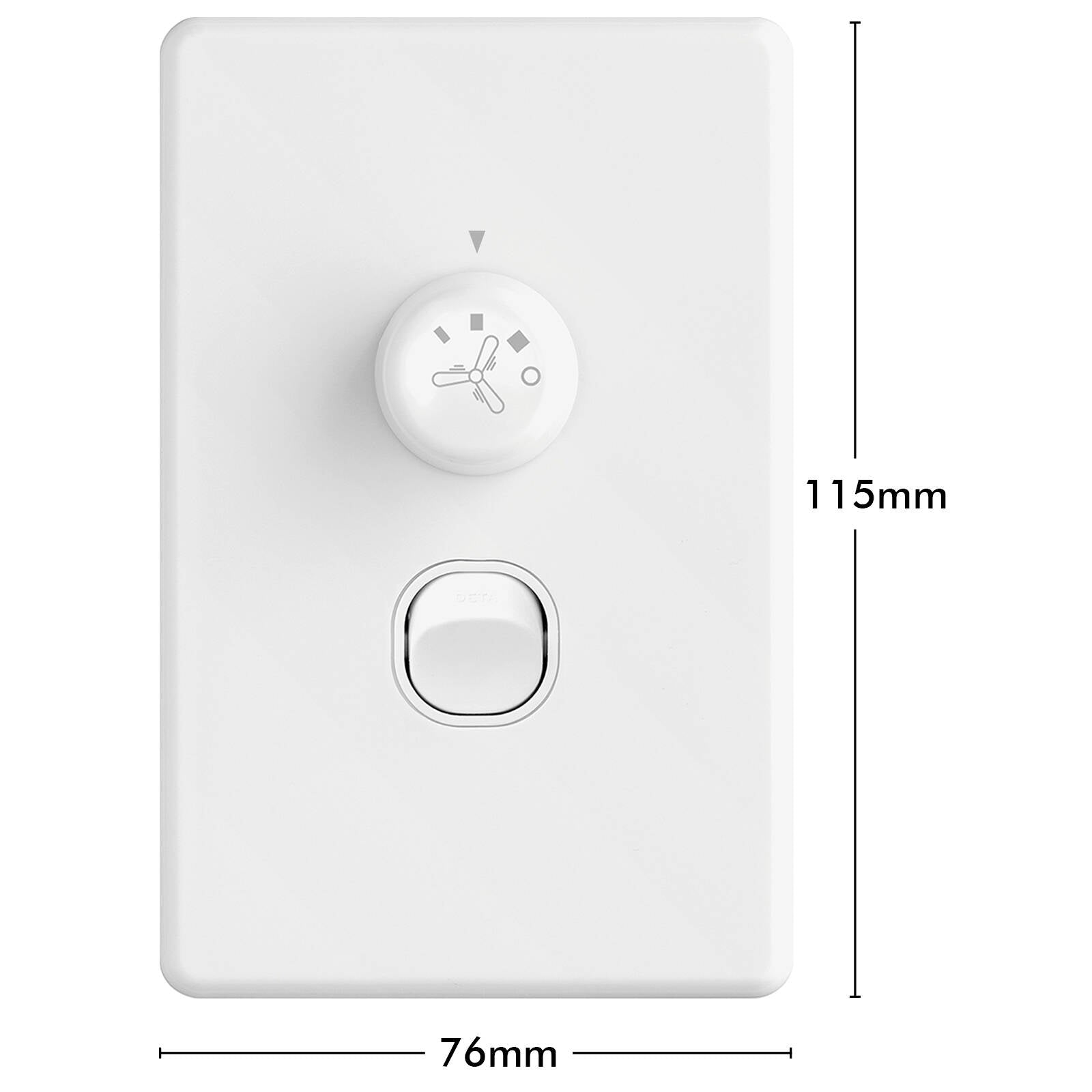 DETA X6 Fan Speed Controller 240V 10A White 6142B