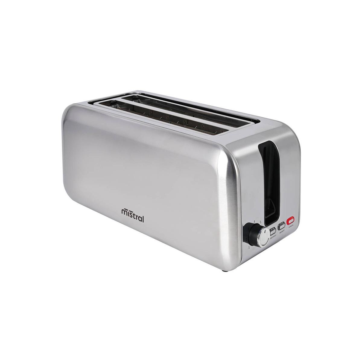 Mistral 4 Slice Toaster BT353 - Stainless Steel - 384mm x 179mm x 165mm - Even Toasting - SuperSaverAU - view 1