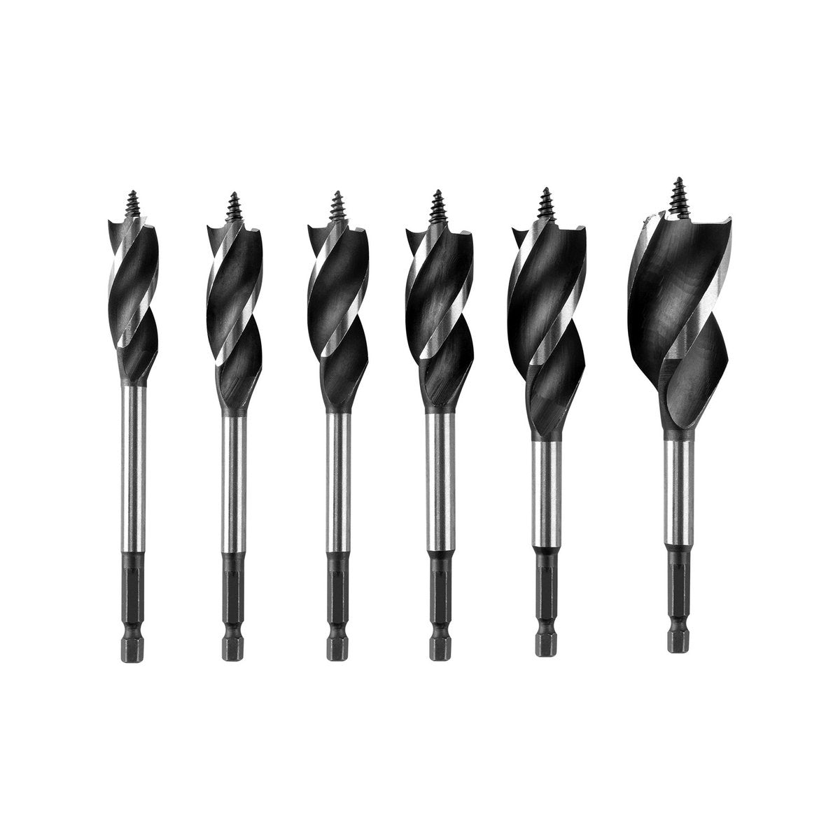 Full Boar 6 Piece Power Auger Drill Bit Set - Metric Sizes 16mm to 32mm - Self-Drilling Tip - SuperSaverAU - view 2