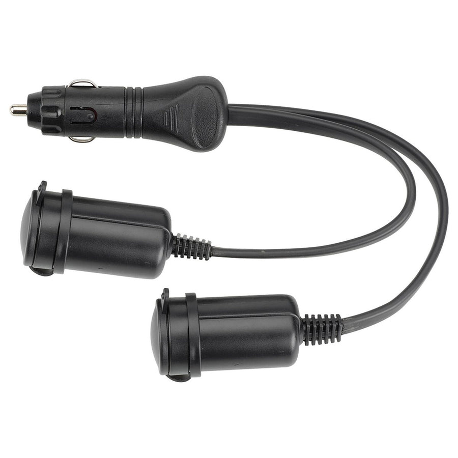 Narva Heavy Duty Adaptor Auxiliary Plug to Twin Accessory Sockets - 20A 12V/10A 24V - 150mm Lead - SuperSaverAU - view 1