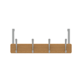 Mode 4 Over Door Hanger - Bamboo Board with 4 Chrome Hooks - 450mm x 70mm - SuperSaverAU - view 1