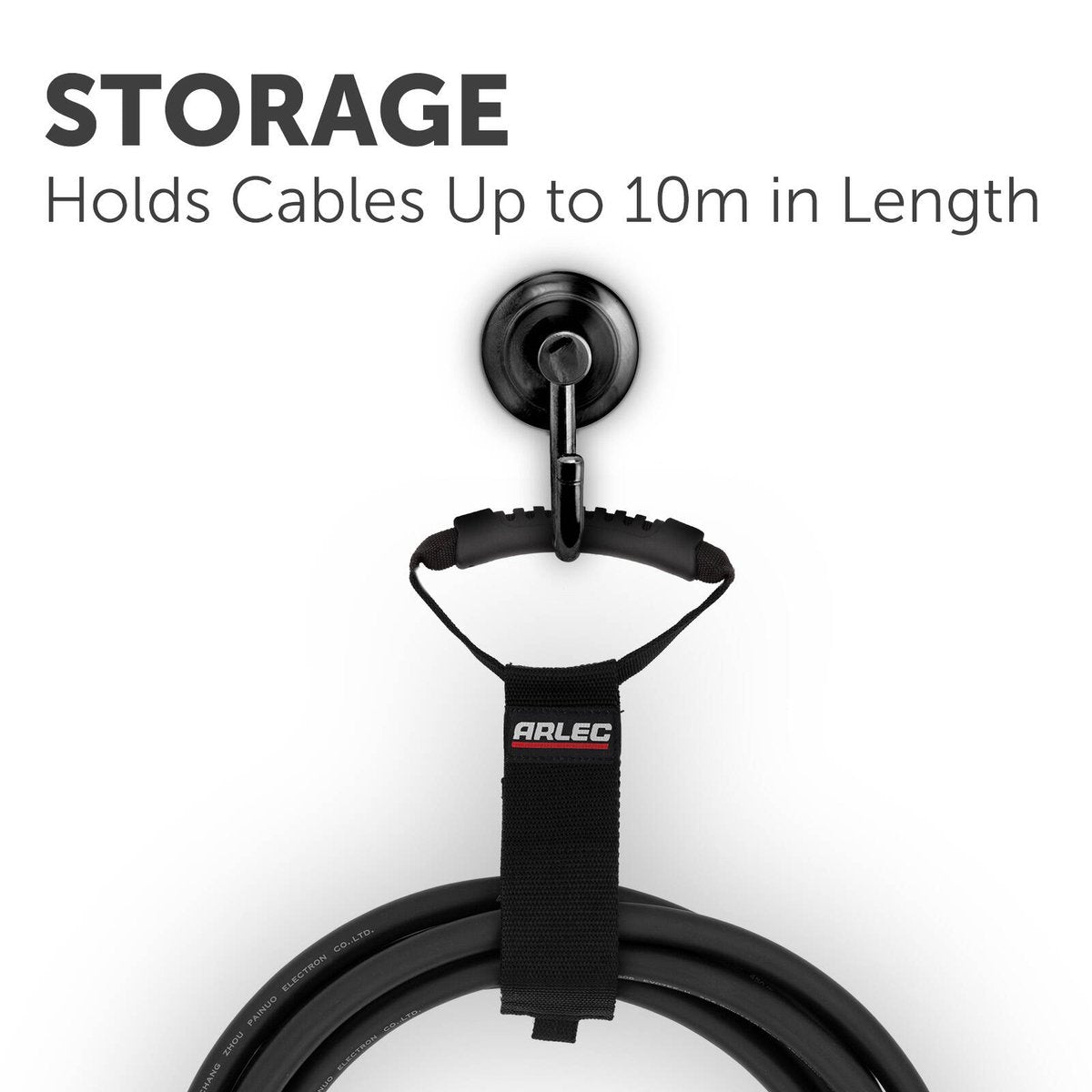 Arlec EV Charger Cable Strap - 10m Length - Black - Weather-Resistant - SuperSaverAU - view 4