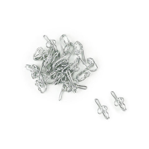 Windoware Gathering Curtain Hooks 25mm Metal 25 Pack Durable Steel - SuperSaverAU - view 1