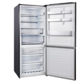 CHiQ 396L bottom mount fridge - black finish, humidity control crispers, 6 star rating - CBM395NBS6E
