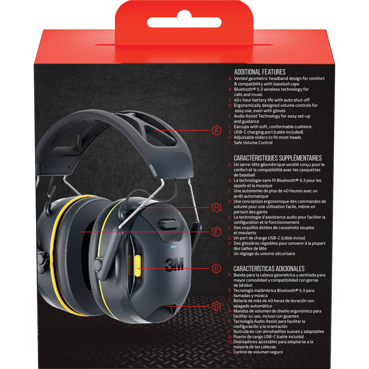 3M WorkTunes Connect Bluetooth Wireless Hearing Protector, USB-C Charging 90570-DC