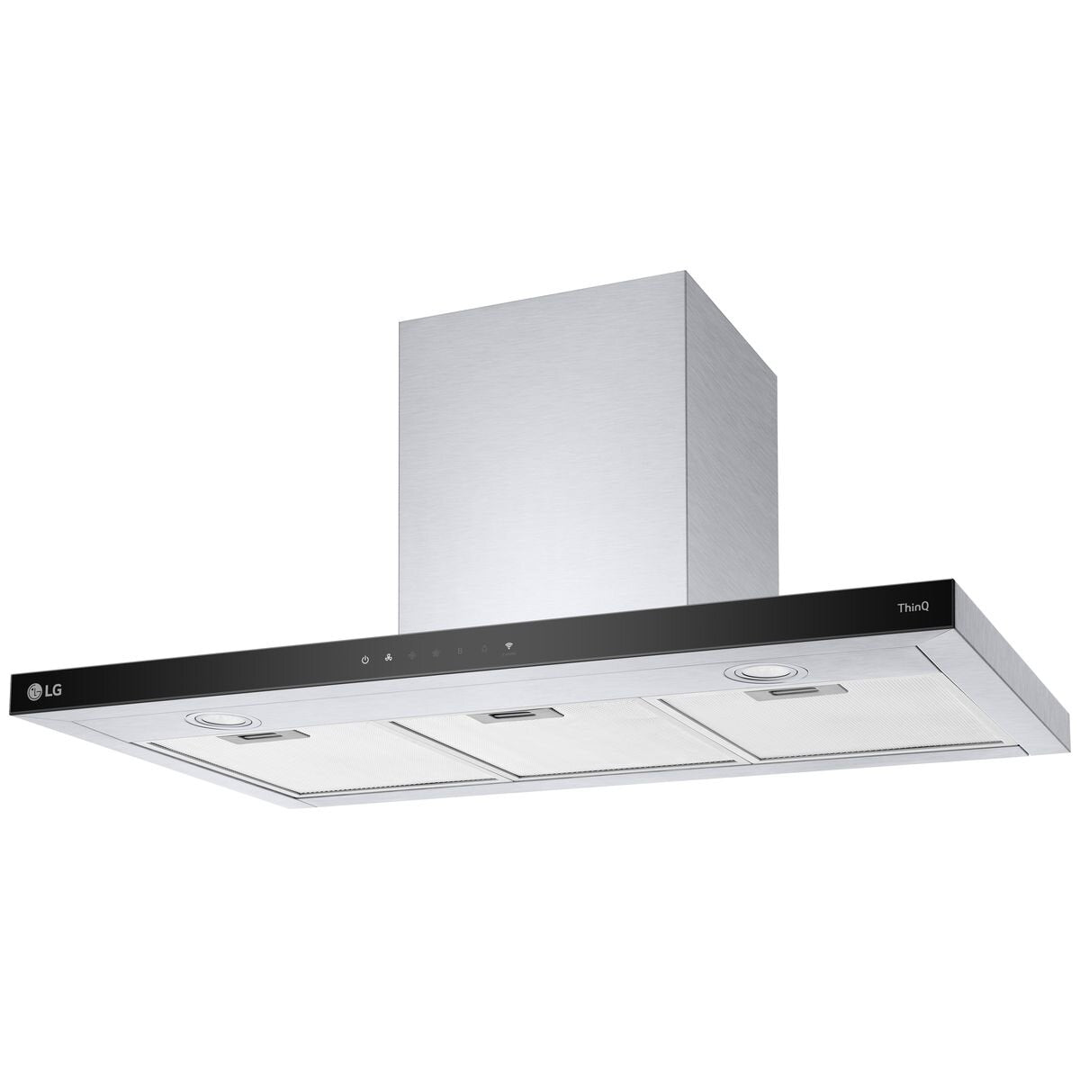LG 90cm Series 7 canopy range hood - stainless steel, ThinQ app control, 830m³/h, 4 speeds - BWH907T3S