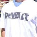 DEWALT White Oxide Crew Neck Shirt - Men's Size XL, Cotton Polyester