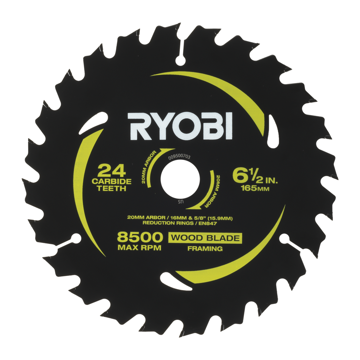Ryobi Circular Saw Blade 2 Pack - 165mm 24T & 40T - Quick Cuts & Fine Finishes