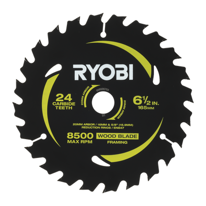 Ryobi Circular Saw Blade 2 Pack - 165mm 24T & 40T - Quick Cuts & Fine Finishes