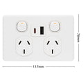 DETA White Matte X6 Double Power Point USB-A + USB-C PD20W Fast Charging 6259CMWH
