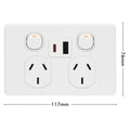 Deta Double Power Point x6 250mm White - USB A+C PD 20W Fast Charging - SuperSaverAU - view 4