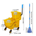 32 Litre Wringer Mop Bucket and Mop Set with Sturdy PP Material for Home Floor Cleaning - view 3