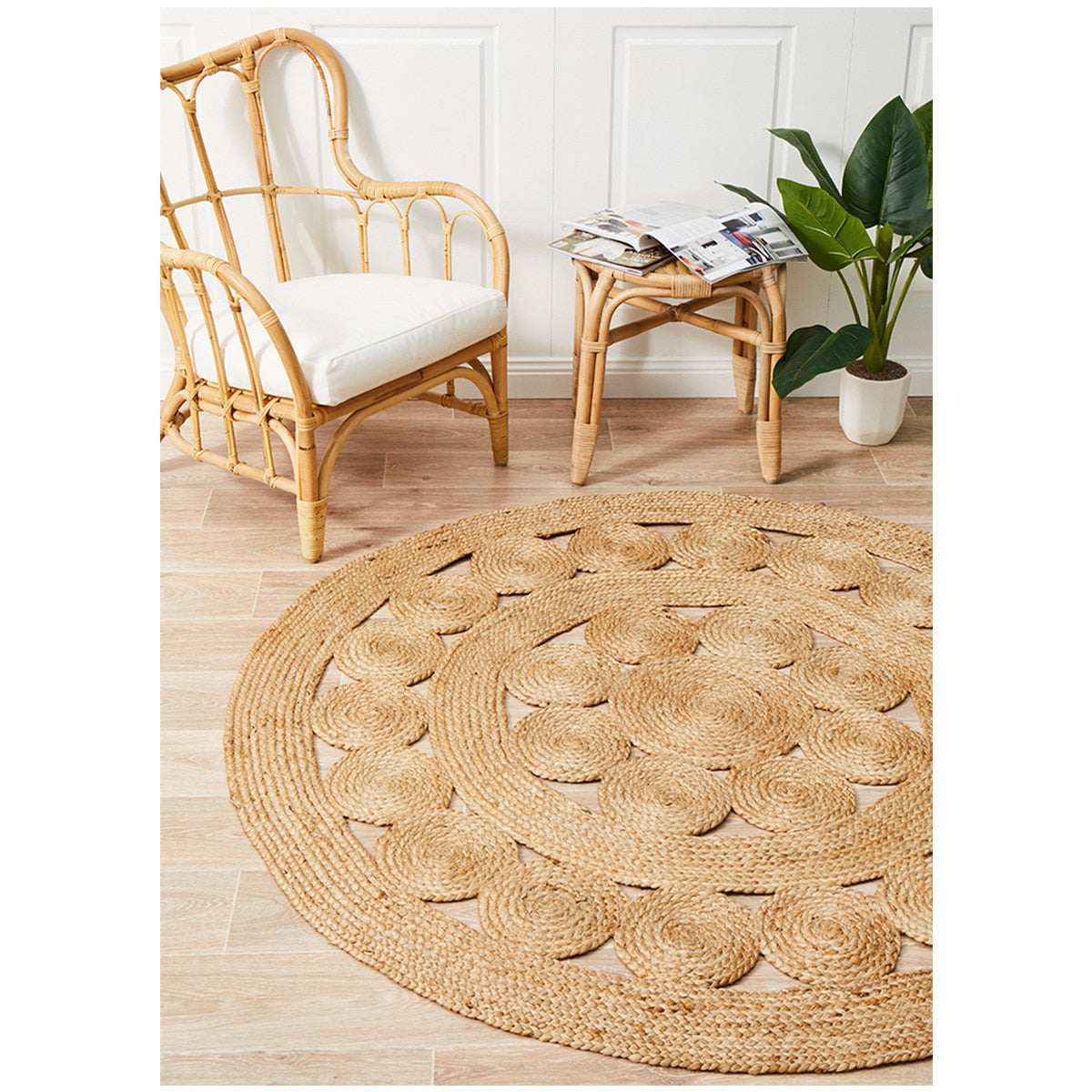 Rug Culture Atrium Pilu Natural Rug 200 x 200cm