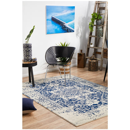 Rug Culture Evoke 253 White/Navy Indoor Rug 400 X 300cm