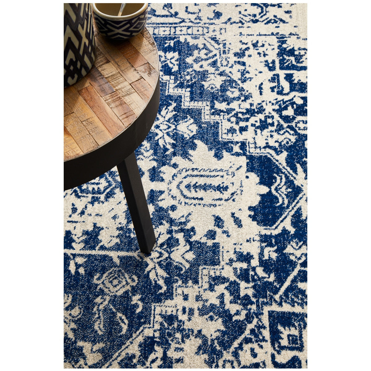 Rug Culture Evoke 253 White/Navy Indoor Rug 400 X 300cm - SuperSaverAU - view 6