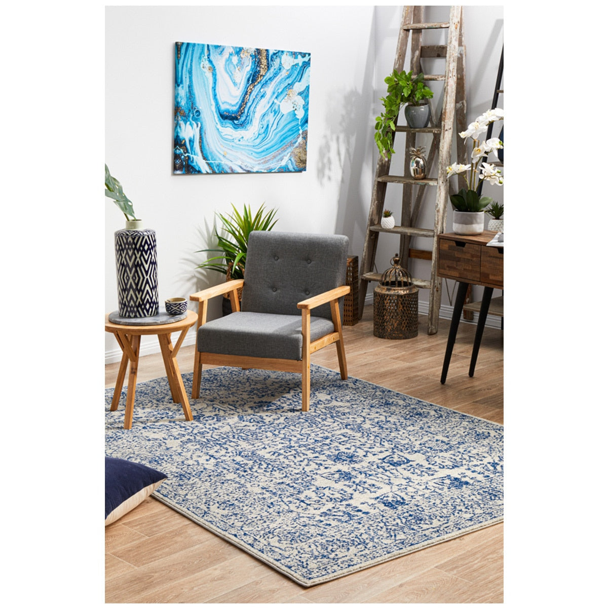 Rug Culture Evoke 256 Blue Indoor Rug 230 x 160cm - SuperSaverAU - view 7