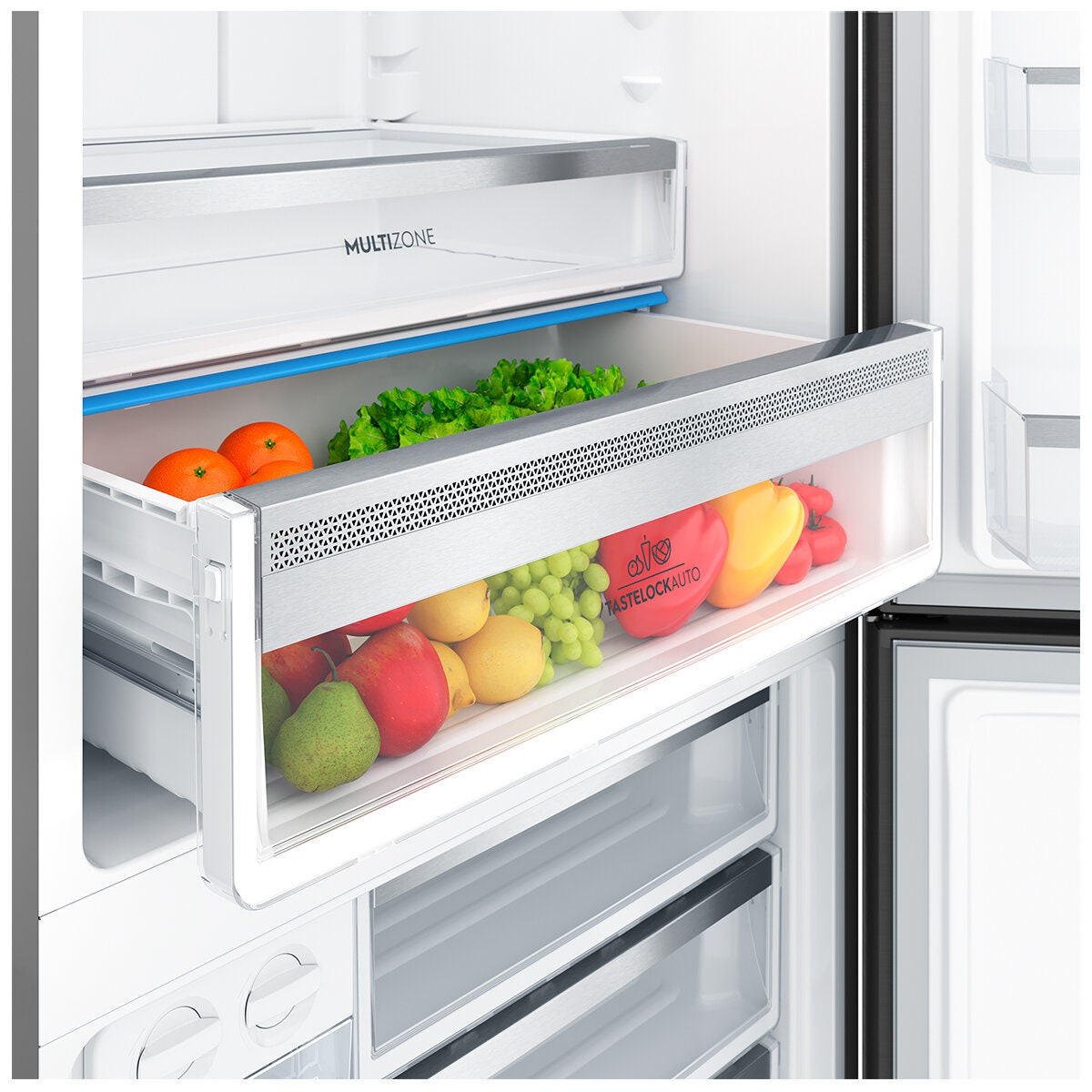 Electrolux 496L bottom mount fridge - matte black, TasteLockAuto crisper, 6 star rating - EBE5002BD-R