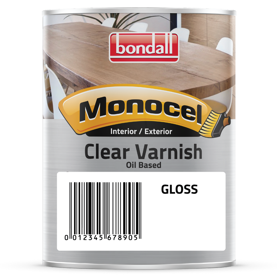Bondall Clear Gloss Monocel Timber Varnish 250ml Polyurethane Durable - SuperSaverAU - view 1