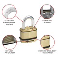 Master Lock 50mm Excell Padlock 2 Pack Laminated Steel Boron-Carbide Shackle