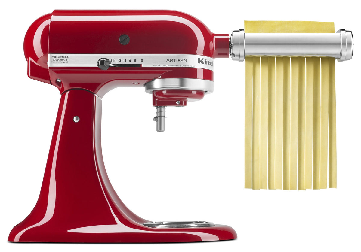 KitchenAid 3 piece pasta roller attachment - stainless steel, spaghetti and fettuccine cutters - KSMPRA