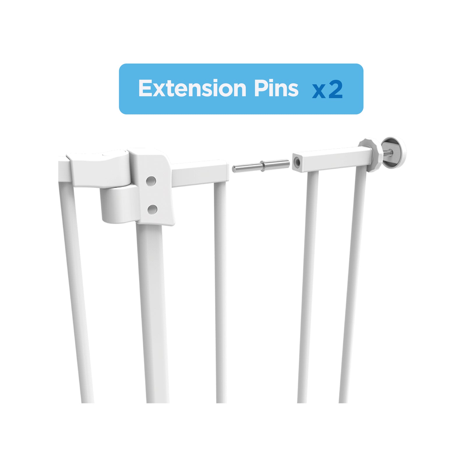 Perma Child Safety Gate Extension Pins 2 Pack Metal Pressure-Mount