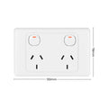 DETA Double Power Point White Polycarbonate 10A 240V 10 Pack Trade Pack