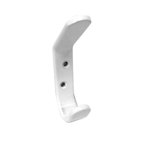 Adoored Double White Beau Deco Hook - 100mm Aluminium - Durable Design - SuperSaverAU - view 1