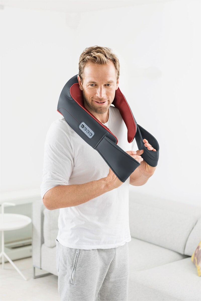 Beurer Deluxe 3D Shiatsu Back and Neck Massager - Eight 3D Massage Heads - Heat Function - MG151