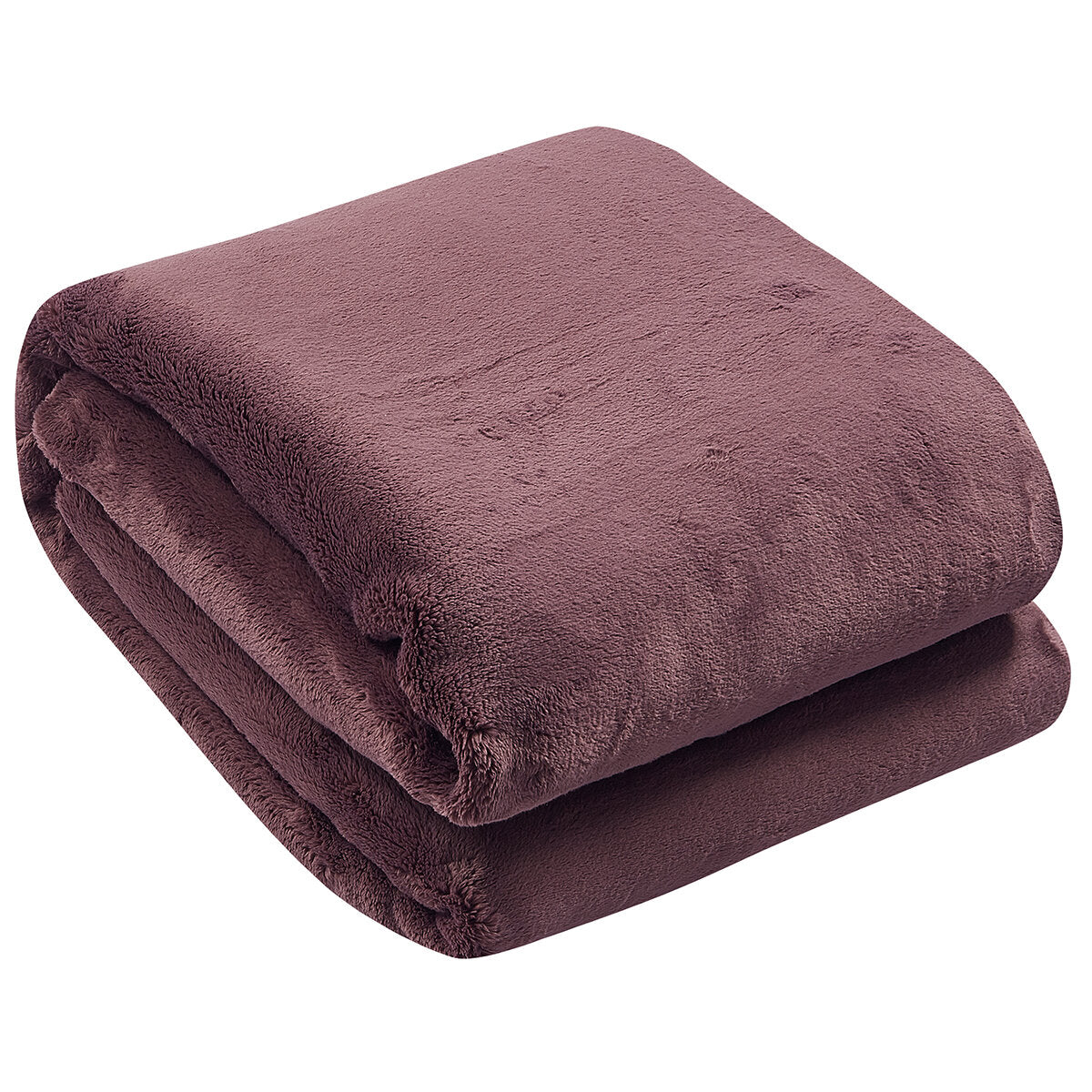 Amari Luxury Velvet Throw 152cm x 177cm Light Brown Oversize Warm Cozy Plush 600 gsm