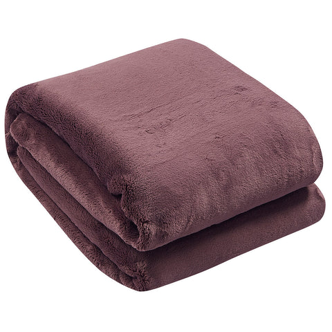 Amari Luxury Velvet Throw 152cm x 177cm Light Brown Oversize Warm Cozy Plush 600 gsm - SuperSaverAU - view 2