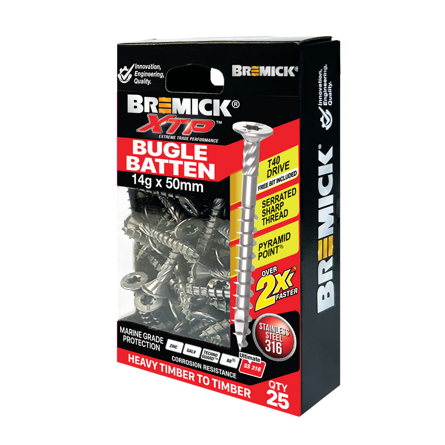 Bremick XTP Bugle Screw Battens 14g x 50mm - 25 Pack - Fast Installation - SuperSaverAU - view 1