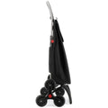Rolser Akanto 6-Wheel Folding Shopping Trolley - Aluminium Chassis, Removable Wheels, Black - R-AKA018-1023