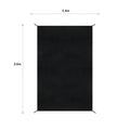 Coolaroo Graphite 2.4 x 3.6m Heatshield Ready-To-Hang Rectangle Shade Sail, HDPE, Up to 90% UV Block