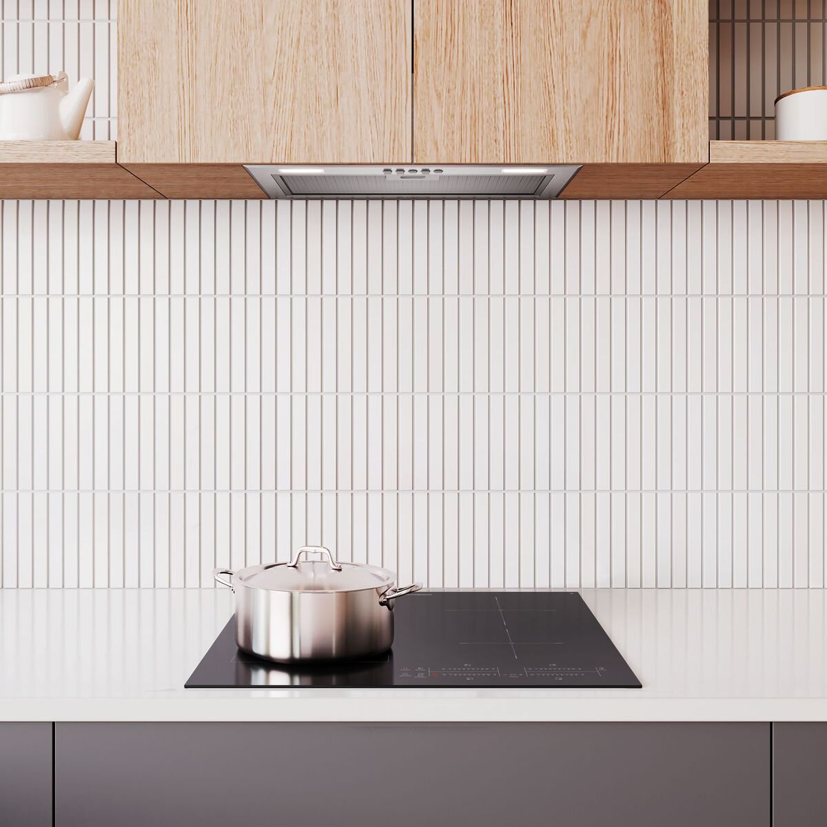 Westinghouse 60cm 4 Burner Zone Induction Cooktop - Hob2Hood, PowerBoost, BoilProtect - WHI643BE