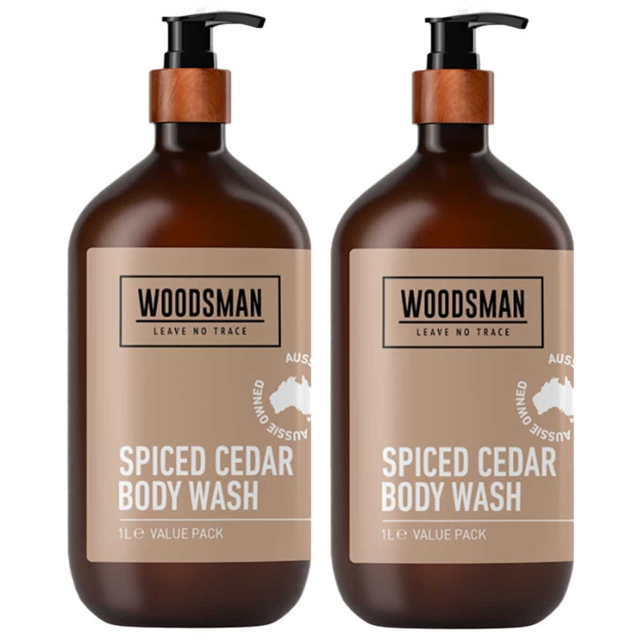 Woodsman Spiced Cedar Body Wash 2 x 1L - SuperSaverAU - view 1
