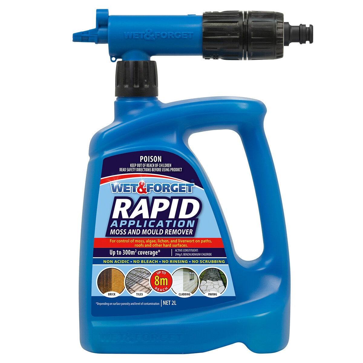 Wet & Forget Rapid Application Moss And Mould Remover 2L